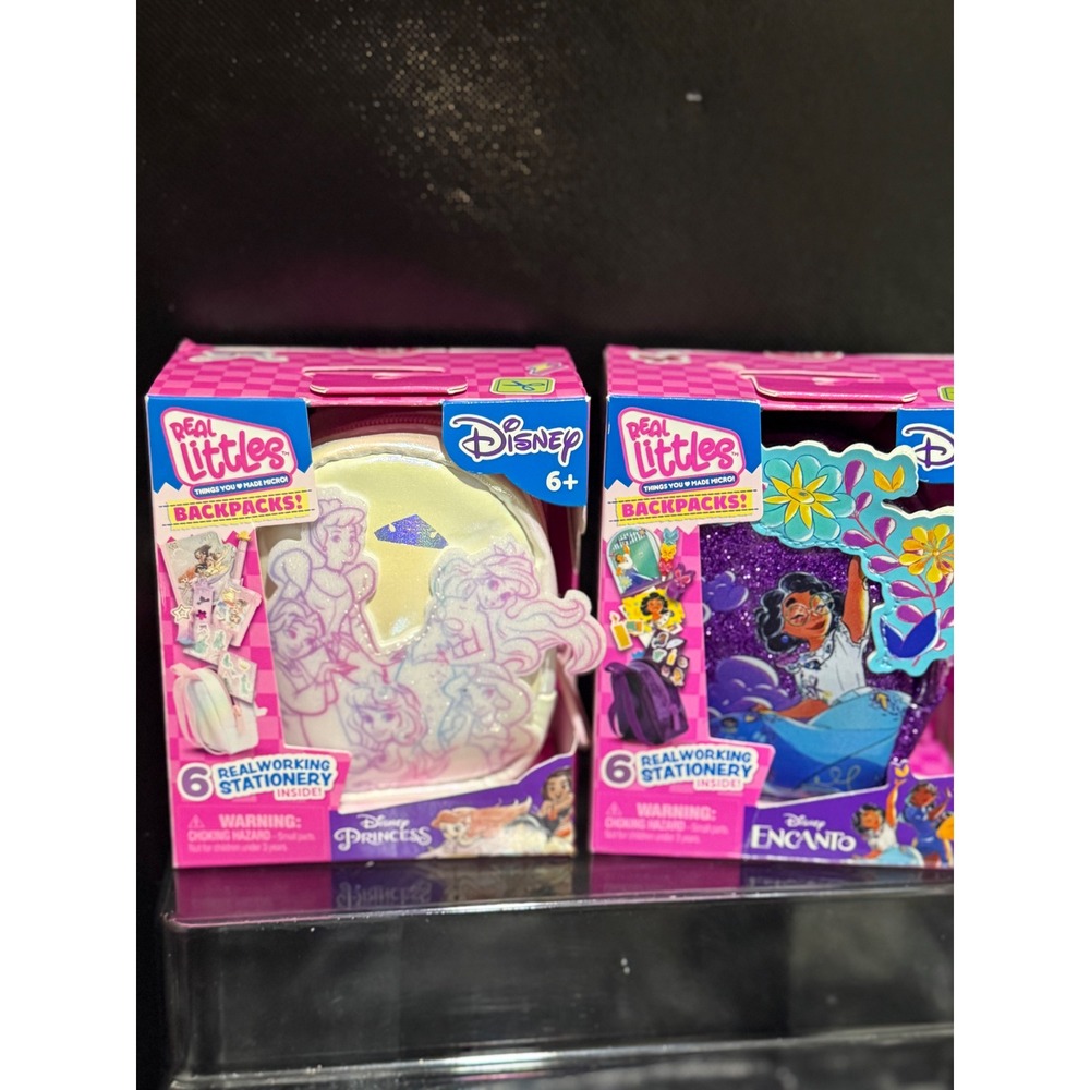 Disney Real Littles Backpacks Stationery Bag Lot Princess Villains Encanto Wish
